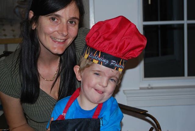 Jack Moate with his mother, Elizabeth