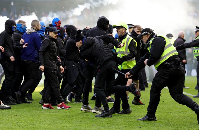 Old Firm pitch invasion