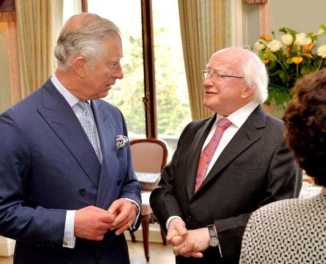 The King and Michael D Higgins