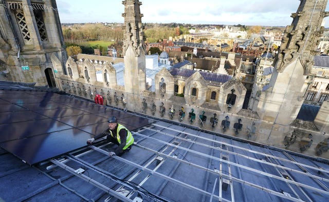 King’s College Cambridge solar panel installation