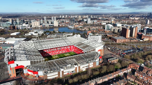 Old Trafford stadium from above