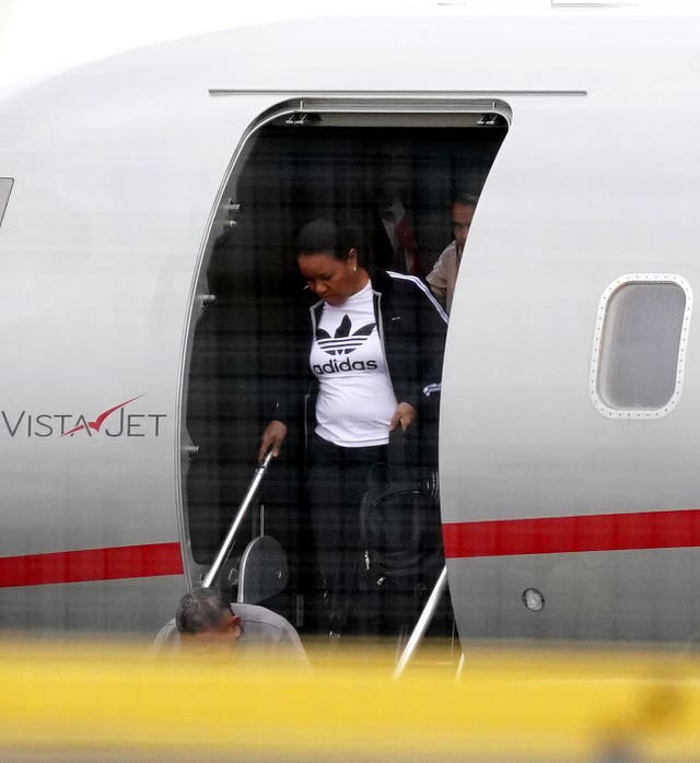 Cilenis Marulanda, mother of Liverpool player Luis Diaz, arrives at John Lennon Airport 