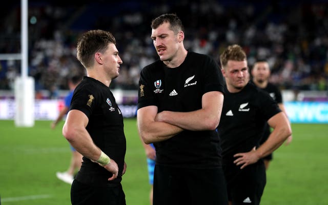 Brodie Retallick, right, suffered a broken cheekbone against Ireland