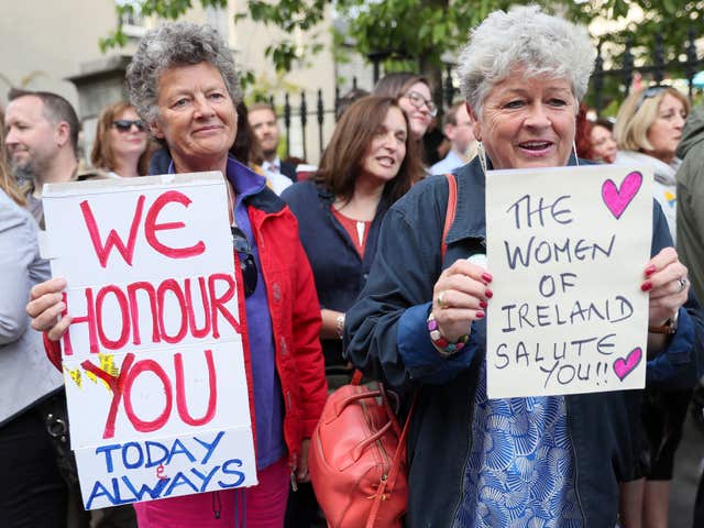 Supporters in Dublin