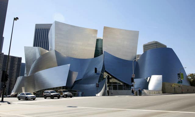 A view of the Walt Disney Concert Hall in Los Angeles