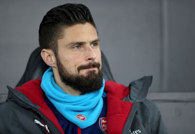 Olivier Giroud was named on the bench against Swansea