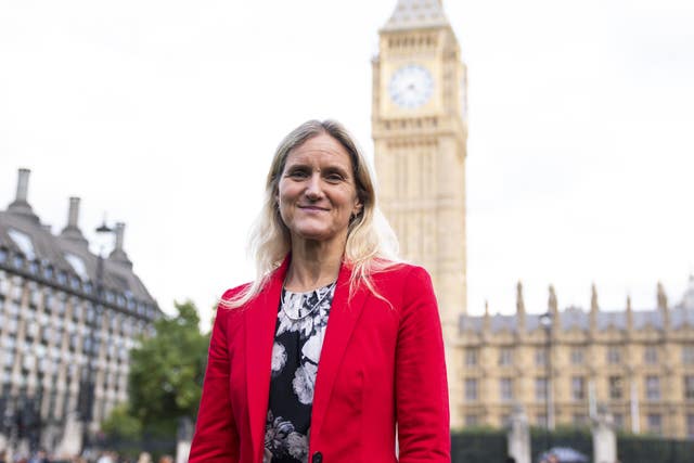 Labour MP Kim Leadbeater outside Parliament 