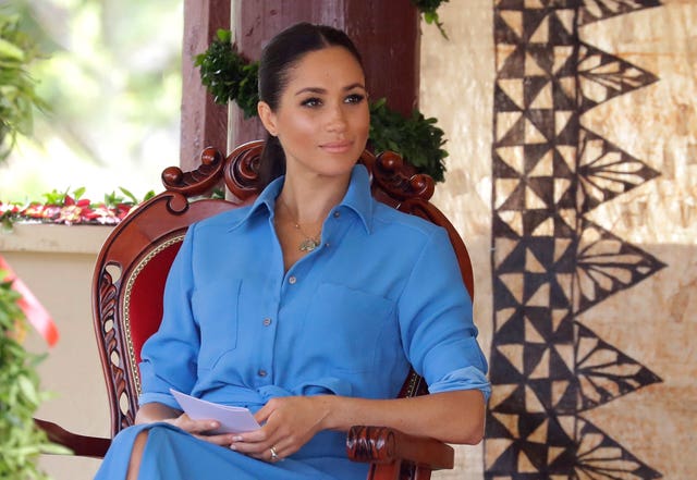 The Duchess of Sussex during a visit to dedicate a forest reserve to the Queen’s Commonwealth Canopy 