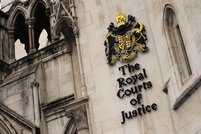 View of the front of the High Court building in London 