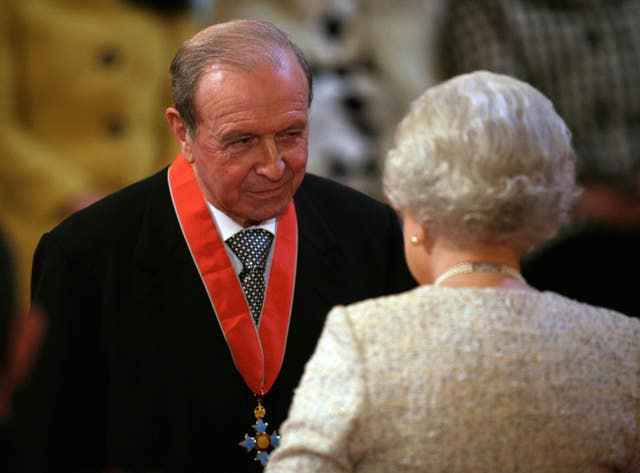 James Armfield is made a CBE by Queen Elizabeth II at Buckingham Palace 