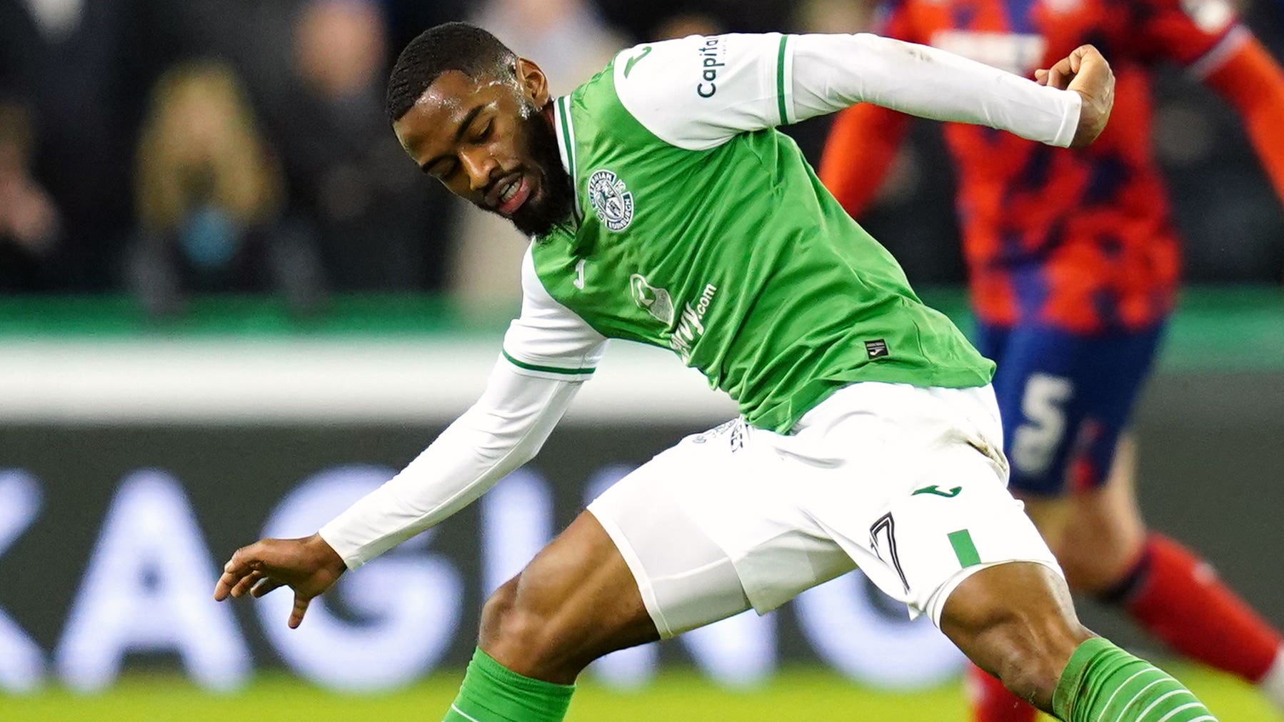 Myziane Maolida scored Hibernian’s equaliser (Jane Barlow/PA)