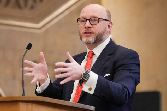 Liam Byrne giving a speech