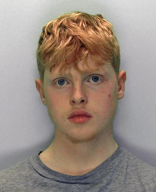 Oisin Barrett who was just 15 when he killed Ramarni Crosby has been pictured for the first time (Gloucestershire Police/PA)