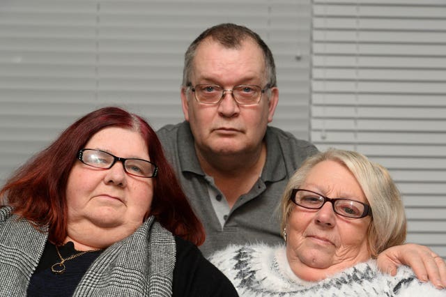 Michelle Hadaway, the mother of Karen Hadaway, left, with Barrie Fellows and Sue Eismann the parents of Nicola Fellows