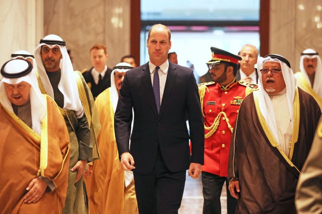 Duke of Cambridge at palace reception