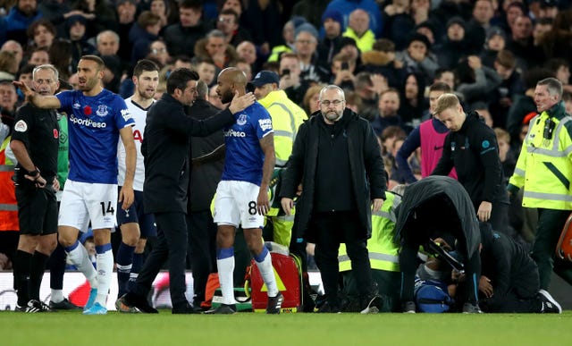 Goodison Park was left stunned following a serious ankle injury suffered by Andre Gomes  in Sunday's Premier League match against Tottenham