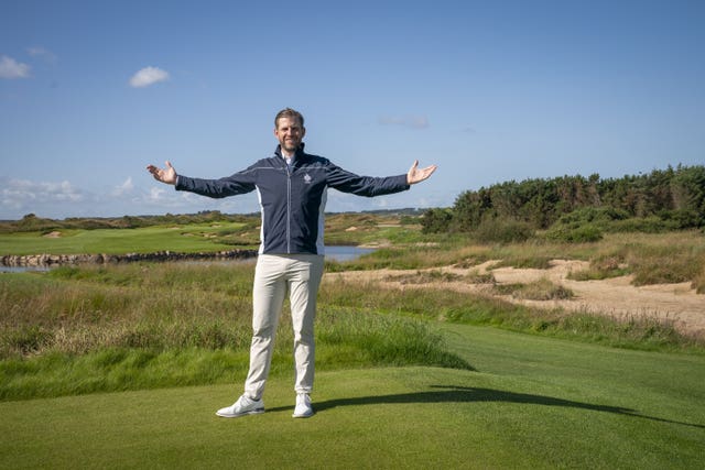 Eric Trump visits Trump International Scotland