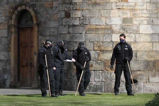 Police at Holyroodhouse