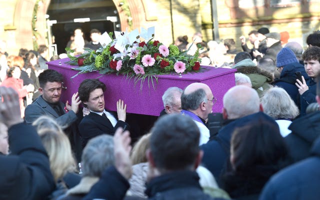 Linda Nolan's ark is carried by the church 