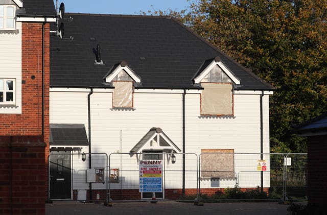 The start of demolition work at the former home of Novichok victim Charlie Rowley, on Muggleton Road, Amesbury, Wiltshire  