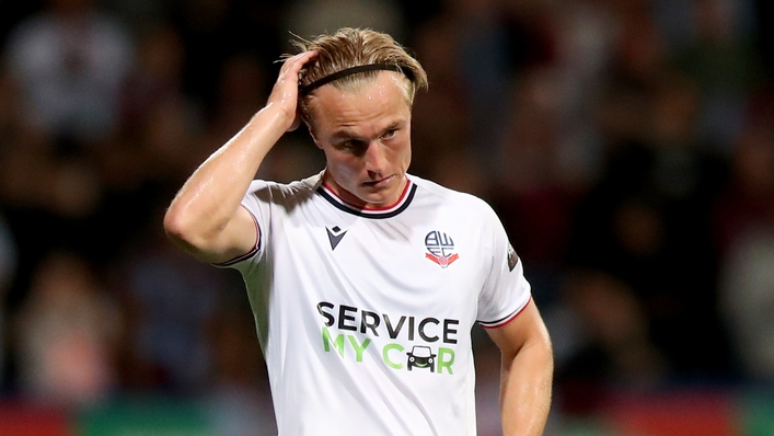 Kyle Dempsey was sent off for Bolton (Isaac Parkin/PA)