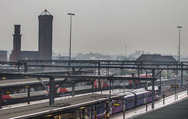 Trains at Leeds railway station (Danny Lawson/PA)