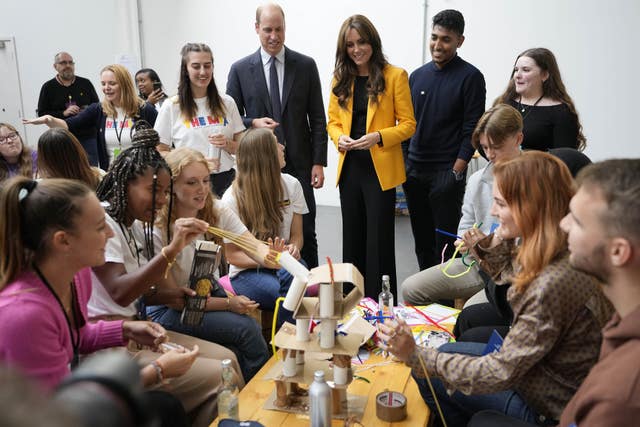 William and Kate meet young people