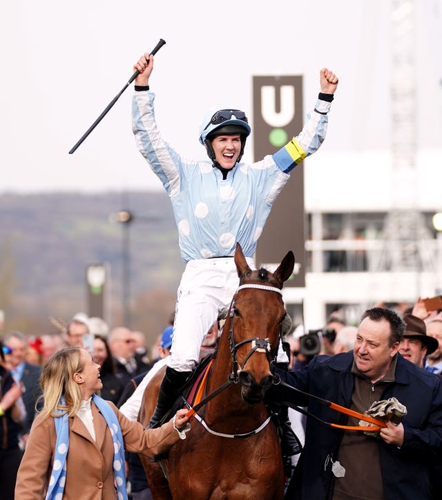 Blackmore and Honeysuckle after winning the Champion Hurdle in 2022