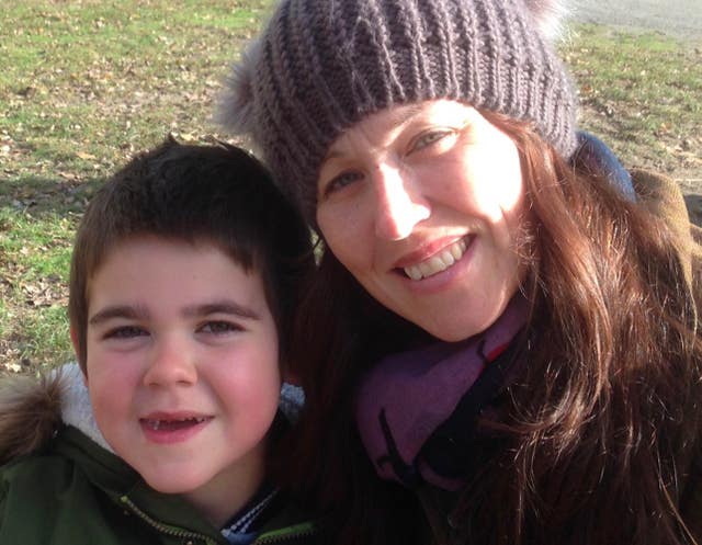 Ms Deacon and her son will deliver the petition to 10 Downing Street (Maggie Deacon/PA)