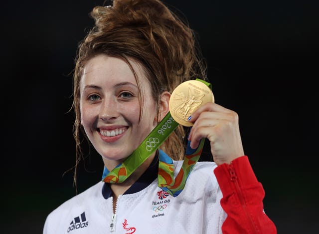 Jade Jones with her gold medal in 2016.