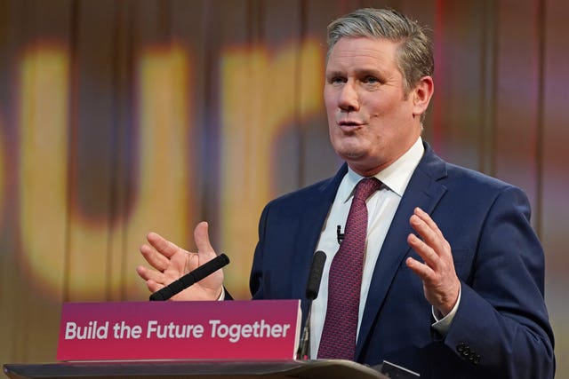Keir Starmer speaking to Scottish Labour conference in Glasgow 
