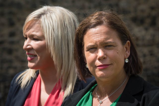 Sinn Fein’s Michelle O’Neil and Mary Lou McDonald