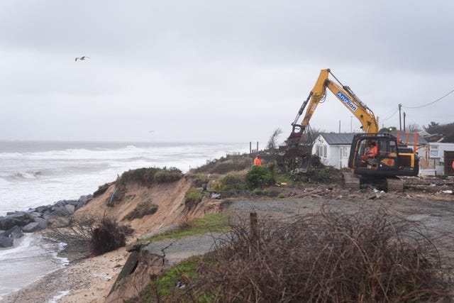 Homes being demolished