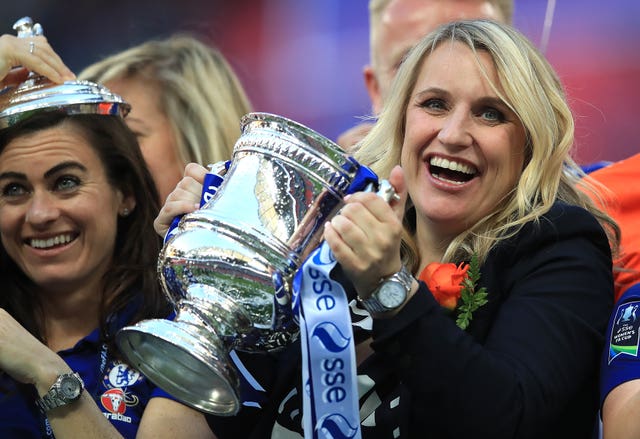 Hayes' Chelsea won a second WSL and FA Cup double in 2018 (Adam Davy/PA).