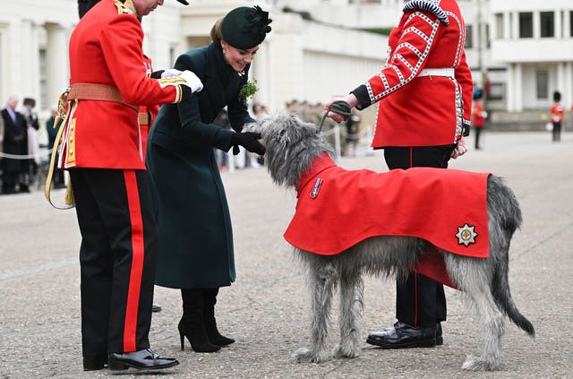 Royal visit to the Irish Guards