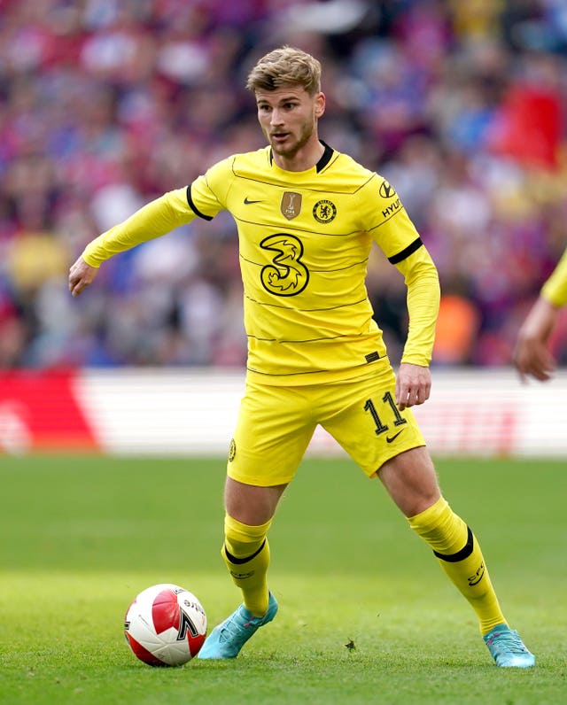 Chelsea's Timo Werner during the Emirates FA Cup semi final match at Wembley Stadium, London