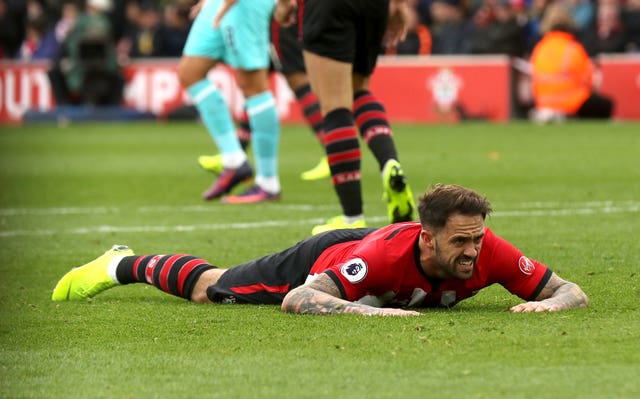 Danny Ings shows his frustration