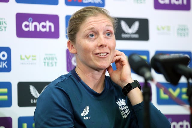 Heather Knight took some pride in England's performance (Nigel French/PA)