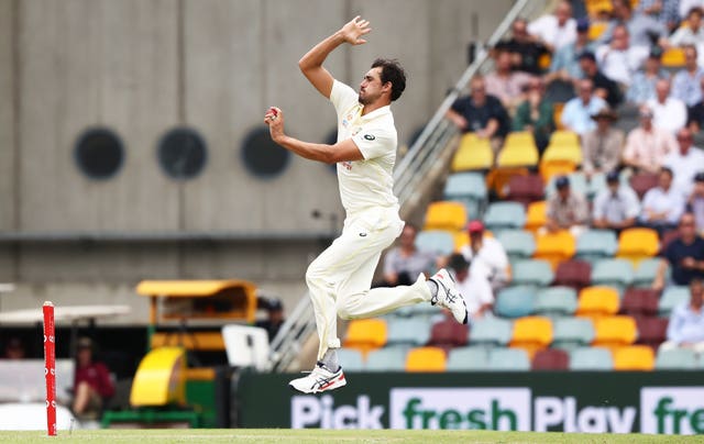 Mitchell Starc bowling for Australia