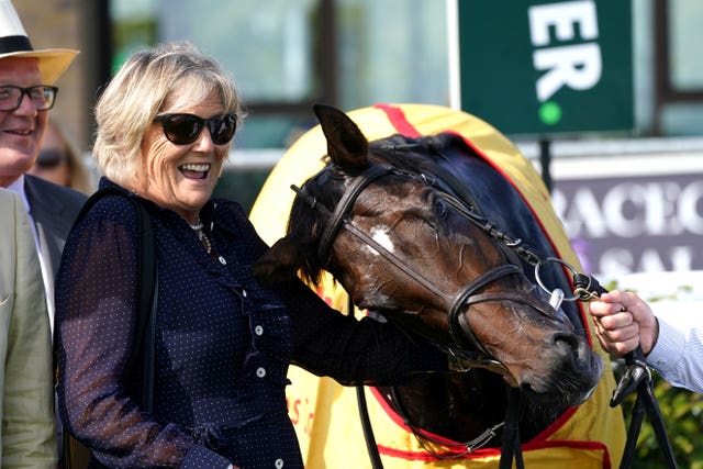 Jessica Harrington with Viareggio at the Curragh