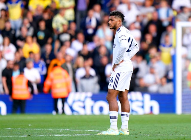Leeds United’s Georginio Rutter appears dejected as Leeds fate was sealed