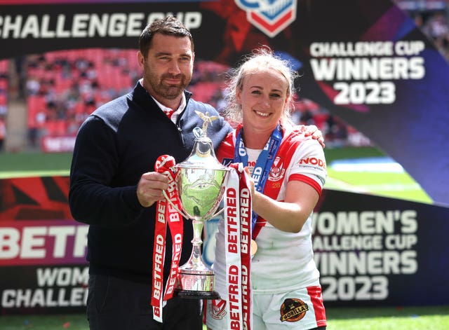 St Helens claimed a third straight women's Challenge Cup title (Nigel French/PA)