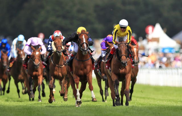 Stradivarius (left) denied Big Orange a hat-trick in the Goodwood Cup