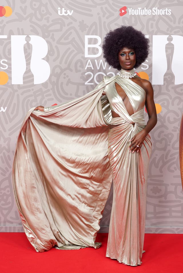 Jodie Turner-Smith attending the Brit Awards 2023 at the O2 Arena, London