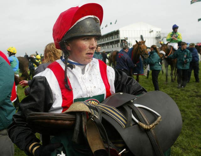 Carrie Ford after her Grand National run in 2005