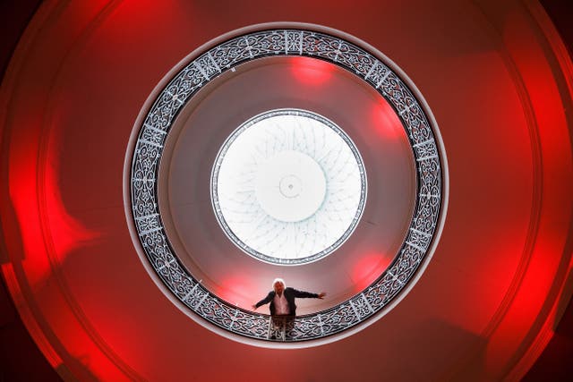 Sir Richard Branson in the rotunda during the Virgin Hotels groundbreaking event at India Buildings (Robert Perry/PA)