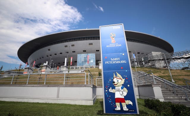 The Gazprom Arena in St Petersburg was stripped of the right to host this season's men's Champions League final 