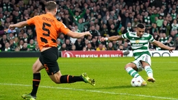 A Giorgos Giakoumakis goal was not enough to keep Celtic’s hopes alive (Andrew Milligan/PA)