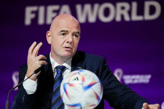 FIFA President Gianni Infantino during a press conference