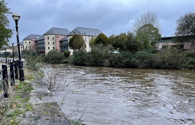 The river Cleddau in Haverfordwest (Bronwen Weatherby/PA)